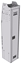 13-1572-3 Profiled back locker cabinet 14"Wide x 15.5"Deep x 72"High with 3 shelves and 2 hooks and hang rod