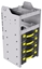 14-1536-4 Square back carry case cabinet 18-7/8"Wide x 15.5"Deep x 36"High with 4 Carrycases