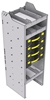 14-1858-4 Square back carry case cabinet 18-7/8"Wide x 18.5"Deep x 58"High with 4 Carrycases