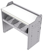 18-3530-3W Workbench 34.5"Wide x 15.5"Deep x 30"high with 1 high divider shelf and a 1.5" thick hardwood worktop