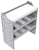 18-3536-2W Workbench 34.5"Wide x 15.5"Deep x 36"high with 2 standard divider shelves and a 1.5" thick hardwood worktop