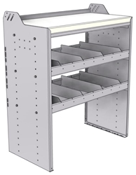 18-3842-2W Workbench 34.5"Wide x 18.5"Deep x 42"high with 2 standard divider shelves and a 1.5" thick hardwood worktop