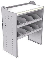 18-3842-4W Workbench 34.5"Wide x 18.5"Deep x 42"high with 2 high divider shelves and a 1.5" thick hardwood worktop