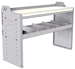 18-4530-1W Workbench 43"Wide x 15.5"Deep x 30"high with 1 standard divider shelf and a 1.5" thick hardwood worktop