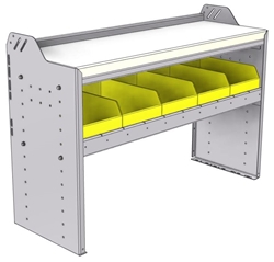 18-4530-5W Workbench 43"Wide x 15.5"Deep x 30"high with 1 bin shelf and a 1.5" thick hardwood worktop