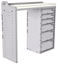 18-4536-RD Workbench 43"Wide x 15.5"Deep x 36"high with a 6 Drawer unit on Right hand side