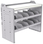 18-4836-4W Workbench 43"Wide x 18.5"Deep x 36"high with 2 high divider shelves and a 1.5" thick hardwood worktop