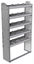20-3163-5 Square back shelf unit 36"Wide x 11.5"Deep x 63"High with 5 shelves