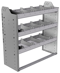 20-3336-3 Square back shelf unit 36"Wide x 13.5"Deep x 36"High with 3 shelves