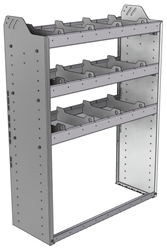 20-3348-3 Square back shelf unit 36"Wide x 13.5"Deep x 48"High with 3 shelves