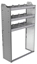 20-3358-3 Square back shelf unit 36"Wide x 13.5"Deep x 58"High with 3 shelves