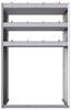 20-3858-3 Square back shelf unit 36"Wide x 18.5"Deep x 58"High with 3 shelves