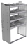 20-3858-4 Square back shelf unit 36"Wide x 18.5"Deep x 58"High with 4 shelves