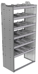 20-3872-6 Square back shelf unit 36"Wide x 18.5"Deep x 72"High with 6 shelves