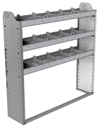 20-4148-3 Square back shelf unit 48"Wide x 11.5"Deep x 48"High with 3 shelves