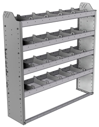 20-4148-4 Square back shelf unit 48"Wide x 11.5"Deep x 48"High with 4 shelves