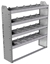 20-4148-4 Square back shelf unit 48"Wide x 11.5"Deep x 48"High with 4 shelves