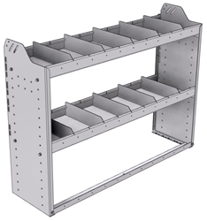 20-4336-2 Square back shelf unit 48"Wide x 13.5"Deep x 36"High with 2 shelves