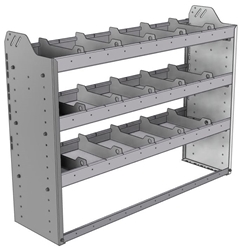 20-4336-3 Square back shelf unit 48"Wide x 13.5"Deep x 36"High with 3 shelves