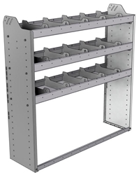 20-4348-3 Square back shelf unit 48"Wide x 13.5"Deep x 48"High with 3 shelves