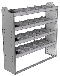 20-4348-4 Square back shelf unit 48"Wide x 13.5"Deep x 48"High with 4 shelves