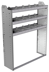 20-4358-3 Square back shelf unit 48"Wide x 13.5"Deep x 58"High with 3 shelves