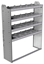 20-4358-4 Square back shelf unit 48"Wide x 13.5"Deep x 58"High with 4 shelves