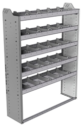 20-4363-5 Square back shelf unit 48"Wide x 13.5"Deep x 63"High with 5 shelves