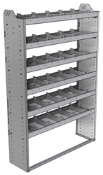 20-4372-6 Square back shelf unit 48"Wide x 13.5"Deep x 72"High with 6 shelves