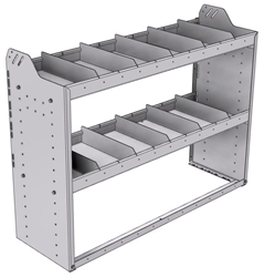 20-4536-2 Square back shelf unit 48"Wide x 15.5"Deep x 36"High with 2 shelves
