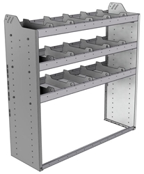 20-4548-3 Square back shelf unit 48"Wide x 15.5"Deep x 48"High with 3 shelves