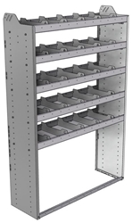 20-4572-5 Square back shelf unit 48"Wide x 15.5"Deep x 72"High with 5 shelves