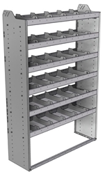 20-4572-6 Square back shelf unit 48"Wide x 15.5"Deep x 72"High with 6 shelves
