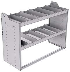 20-4836-2 Square back shelf unit 48"Wide x 18.5"Deep x 36"High with 2 shelves