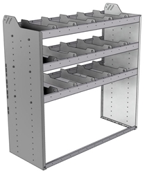 20-4848-3 Square back shelf unit 48"Wide x 18.5"Deep x 48"High with 3 shelves
