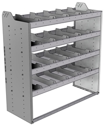 20-4848-4 Square back shelf unit 48"Wide x 18.5"Deep x 48"High with 4 shelves