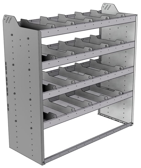 20-4848-4 Square back shelf unit 48"Wide x 18.5"Deep x 48"High with 4 shelves