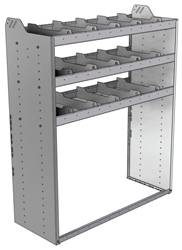 20-4858-3 Square back shelf unit 48"Wide x 18.5"Deep x 58"High with 3 shelves