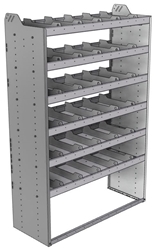 20-4872-6 Square back shelf unit 48"Wide x 18.5"Deep x 72"High with 6 shelves