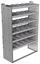 20-4872-6 Square back shelf unit 48"Wide x 18.5"Deep x 72"High with 6 shelves