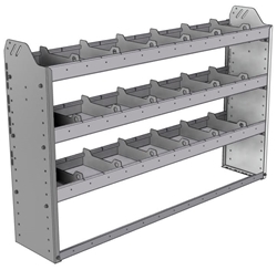 20-5136-3 Square back shelf unit 56"Wide x 11.5"Deep x 36"High with 3 shelves
