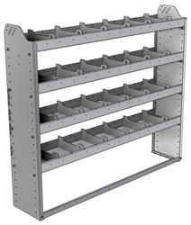 20-5148-4 Square back shelf unit 56"Wide x 11.5"Deep x 48"High with 4 shelves