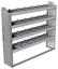 20-5148-4 Square back shelf unit 56"Wide x 11.5"Deep x 48"High with 4 shelves