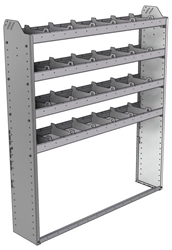20-5163-4 Square back shelf unit 56"Wide x 11.5"Deep x 63"High with 4 shelves