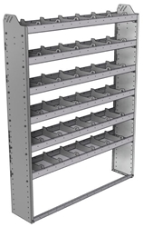 20-5172-6 Square back shelf unit 56"Wide x 11.5"Deep x 72"High with 6 shelves