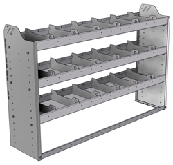 20-5336-3 Square back shelf unit 56"Wide x 13.5"Deep x 36"High with 3 shelves