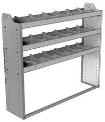 20-5348-3 Square back shelf unit 56"Wide x 13.5"Deep x 48"High with 3 shelves