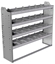 20-5348-4 Square back shelf unit 56"Wide x 13.5"Deep x 48"High with 4 shelves