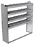20-5358-4 Square back shelf unit 56"Wide x 13.5"Deep x 58"High with 4 shelves