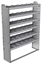 20-5372-6 Square back shelf unit 56"Wide x 13.5"Deep x 72"High with 6 shelves